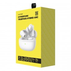 Наушники вакуумные Bluetooth Hator Hyреrpunk Truepods Hybrid ANC White (HTA432)