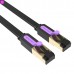 Патч-корд RJ45-RJ45 Vention LAN CAT7 SSTP 10Gbps 600MHz Copper PVC Flat 5m Black (ICDBJ)