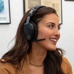 Наушники гарнитура накладные Bluetooth JLab JBuds Work Black (IEUHBJBUDSWORKRBLK4)