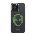Чехол накладка Pitaka Carbon x Aries Tactile Woven для Apple iPhone 16 Pro Alien (KI1601AL)