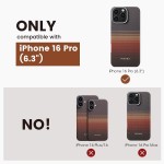 Чехол накладка Pitaka Carbon Tactile Woven для Apple iPhone 16 Pro Sunset (KI1601SU)