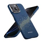 Чехол накладка Pitaka Carbon Tactile Woven для Apple iPhone 16 Pro Max StarPeak Milky Way (KI1602PMYG)