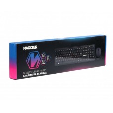Комплект клавиатура + мышь Wireless Maxxter KMS-WCM-02B-UA Black