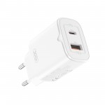 Сетевое зарядное устройство XO L130 1Type-С 1USB 3А PD 30W QC 3.0 White (L130.white)