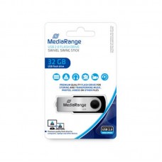 Флешка USB USB2.0 32GB MediaRange Black/Silver (MR911)