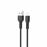 Кабель XO NB230 USB-Lightning (M/M) 2.4A 1m Black (NB230-AI.black)