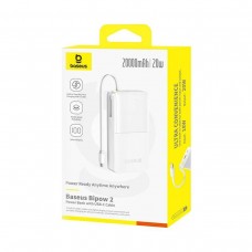 УМБ Baseus Bipow 2 20000mAh QC+PD 20W 1USB 1Type-C 2.4A White (P10077101213-01)