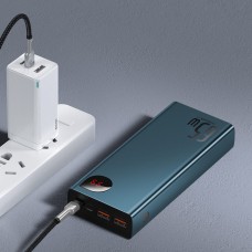 УМБ Baseus Adaman Metal Digital Display QC 65W 20000mAh 2USB 1Type-C 3A Blue (PPIMDA-D03)