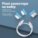 Кабель Remax Wanbo Series 6в1 USB-Lightning-МicroUSB-Type-C 60W White (RC-190)