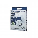 Кабель Remax Wanbo Series 6в1 USB-Lightning-МicroUSB-Type-C 60W White (RC-190)