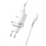 Сетевое зарядное устройство Hoco C12Q 1USB 3А QC3.0 White (S23110) + кабель USB-MicroUSB
