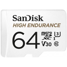 Карта памяти MicroSDXC 64GB UHS-I/U3 Class 10 SanDisk High Endurance R100/W40MB/s + SD-adapter (SDSQQNR-064G-GN6IA)