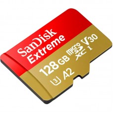 Карта памяти MicroSDXC 128GB UHS-I U3 R190/W90MB/s SanDisk Extreme V30 + SD-адаптер (SDSQXAA-128G-GN6AA)