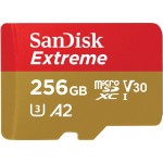 Карта памяти MicroSDXC 256GB C10 UHS-I SanDisk Extreme V30 U3 R190/W130MB/s + SD (SDSQXAV-256G-GN6MA)
