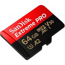 Карта памяти MicroSDXC 64GB UHS-I U3 R200/W90MB/s SanDisk Extreme Pro V30 + SD-адаптер (SDSQXCU-064G-GN6MA)