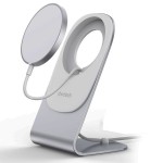 Безпроводное зарядное устройство Choetech MagSafe Qi 15W с алюминиевой подставкой (T517+H047)