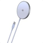 Безпроводное зарядное устройство Choetech MagSafe Qi 15W с алюминиевой подставкой (T517+H047)