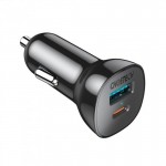 Автомобильное зарядное устройство Choetech 1Type-C 1USB 38W PD3.0 QC3.0 Black (TC0005)
