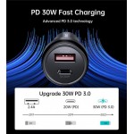 Автомобильное зарядное устройство Choetech 1Type-C 1USB 60W PD3.0 QC3.0 Black (TC0014)