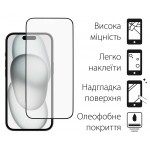 Защитное стекло Dengos для Apple iPhone 15 Pro Black Full Glue (TGFG-320)