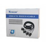 Кабель Viewcon USB-COM (M/M) (9+25pin) 1.4m Black (VE671)