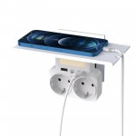 Сетевое зарядное устройство XO WL09 2 розетки 4000W 2USB 2.4A 12W White (WL09.white)