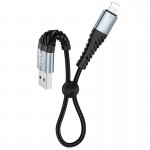 Кабель Hoco X38 USB-Lightning 0.25м Black (X38LB0.25)