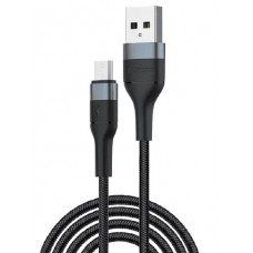 Кабель Foneng X51 1M Spiral Braided USB-microUSB 3A 1m Black (X51-CA-MU)