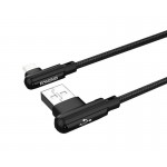 Кабель Foneng X70 90-degree Angle Gaming Cable 3A USB-Type-C 1m Black (X70-CA-DAG-TC)