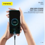 Кабель Foneng X92 4-in-1 60W USB-Lightning-Type-C 1 1m Black (X92-CA-FIO)