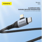 Кабель Foneng X92 4-in-1 60W USB-Lightning-Type-C 1 1m Black (X92-CA-FIO)
