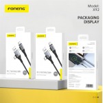 Кабель Foneng X92 4-in-1 60W USB-Lightning-Type-C 1 1m Black (X92-CA-FIO)