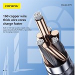 Кабель Foneng X95 Metal Head Braided Cable Type-C-Lightning PD 20W 1.2m Black (X95-CA-TCIP)