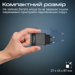 Сетевое зарядное устройство Promate BiPlug-QC3 18W 2USB 3A Black