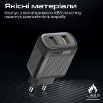 Сетевое зарядное устройство Promate BiPlug-QC3 18W 2USB 3A Black
