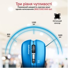 Мышь Wireless Promate Contour Blue