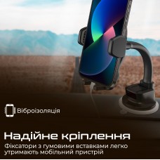 Автодержатель Promate DashMount Black