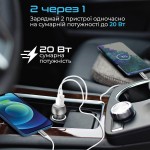 Автомобильное зарядное устройство Promate DriveGear 1USB 1Type-C 3A 20W Black