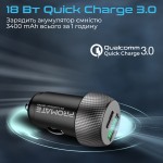 Автомобильное зарядное устройство Promate DriveGear 1USB 1Type-C 3A 20W Black