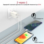 Сетевое зарядное устройство Promate iCharge-PDQC3 20W 1USB 3A White
