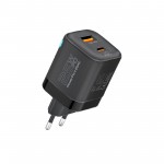 Сетевое зарядное устройство Promate PowerPort-25AC 25W 1Type-C 1USB 3A Black