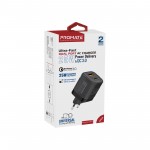 Сетевое зарядное устройство Promate PowerPort-25AC 25W 1Type-C 1USB 3A Black