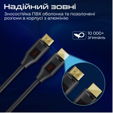 Кабель Promate ProLink HDMI-HDMI v.2.0 (M/M) 1.5m Black (prolink4k60-150)