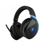 Наушники гарнитура накладные Bluetooth Sades SA-201 Warden I Black/Blue (sa201bkb)