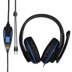 Наушники гарнитура накладные проводные Sades SA-701 Black/Blue (sa701blj)