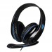 Наушники гарнитура накладные проводные Sades SA-701 Black/Blue (sa701blj)