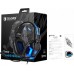 Наушники гарнитура накладные проводные Sades SA-702 Element Black/Blue (sa702bl)