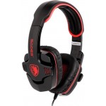 Наушники гарнитура накладные проводные Sades SA-708GT Black/Red (sa708brj)