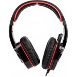 Наушники гарнитура накладные проводные Sades SA-708GT Black/Red (sa708brj)