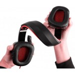 Наушники гарнитура накладные проводные Sades SA-708GT Black/Red (sa708brj)